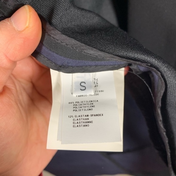 Cedric Charlier Black and Blue Godet Blazer S - Picture 3 of 8